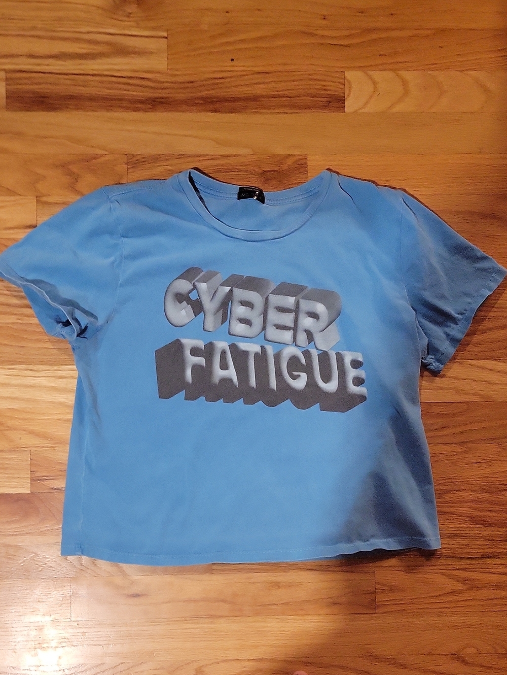 MOTHER Blue Graphic Tee, Size Large